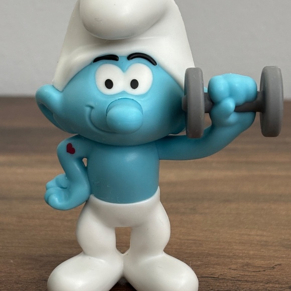 The Smurfs BRAINY & HEFTY Kids Meal Toy Figures Burger King 2024 Cake Toppers - Picture 10 of 10